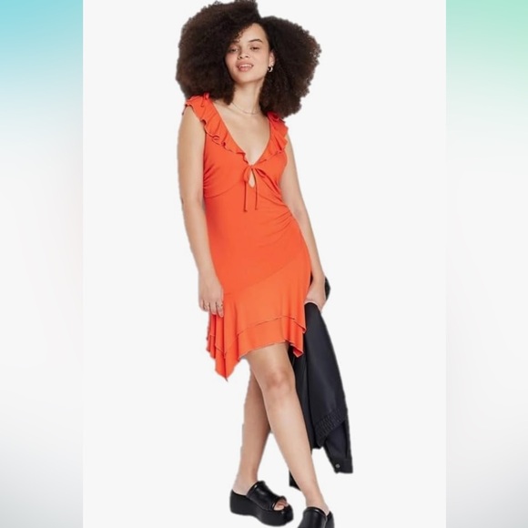 WILD FABLE RUFFLE DRESS-black 🖤 - Picture 3 of 11